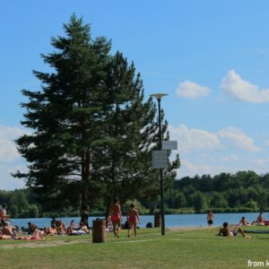 Podebrady Lake beach is well kept