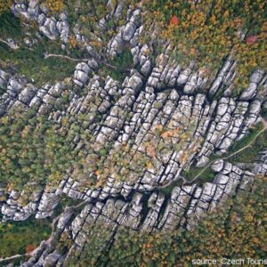 Teplice Rocks from the above