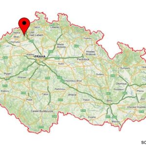 Milešovka on the map of Czechia