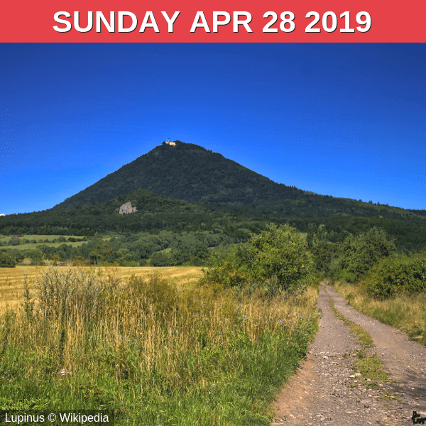Mt. Milešovka 837 m/2746 ft a.s.l.
