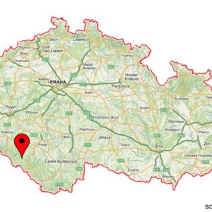The hike location on the map of CZ