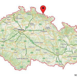 Snezka on the map of Czechia