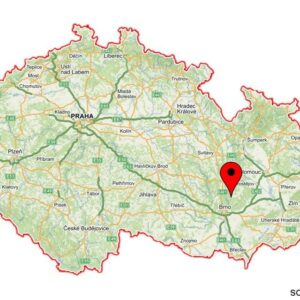 Punkva Caves on the map of Czech Republic