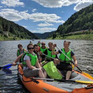 Rafting on Elbe in 2018 (photo by Rob Coleman)